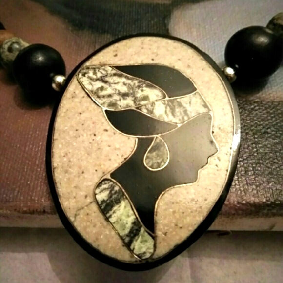 Vintage Jewelry - Vintage cloisonné necklace.